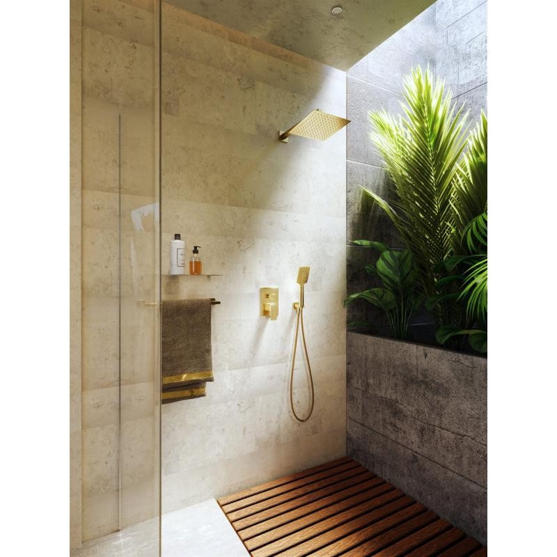 Zestaw natryskowy podtynkowy ARS BRUSHED GOLD