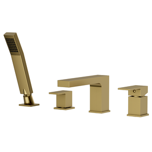 Bateria wannowa 4-otworowa ARS BRUSHED GOLD