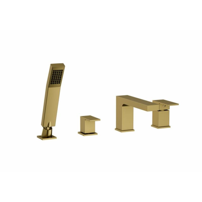 Bateria wannowa 4-otworowa ARS BRUSHED GOLD